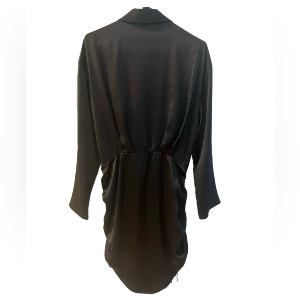 Zara Black Satin Mini Dress - Picture 3 of 4